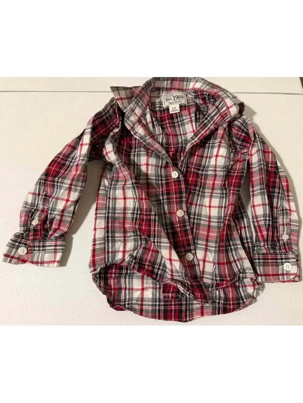 The Children's Place 2T Boys Bundle - 2 Plaid Shirts and Jeans